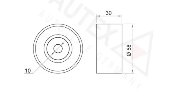 Handler.Part Deflection/guide pulley, timing belt AUTEX 651651 2