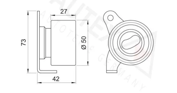 Handler.Part Tensioner pulley, timing belt AUTEX 641810 2