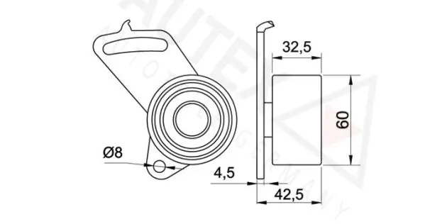 Handler.Part Tensioner pulley, timing belt AUTEX 641816 2