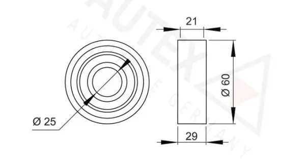 Handler.Part Tensioner pulley, timing belt AUTEX 641906 2