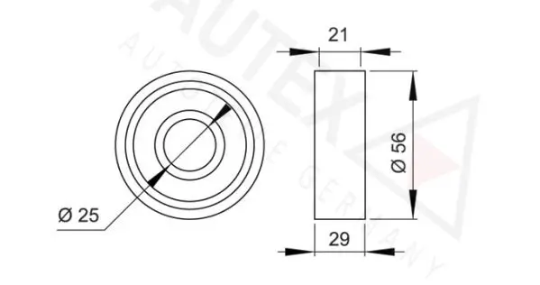 Handler.Part Tensioner pulley, timing belt AUTEX 641907 2