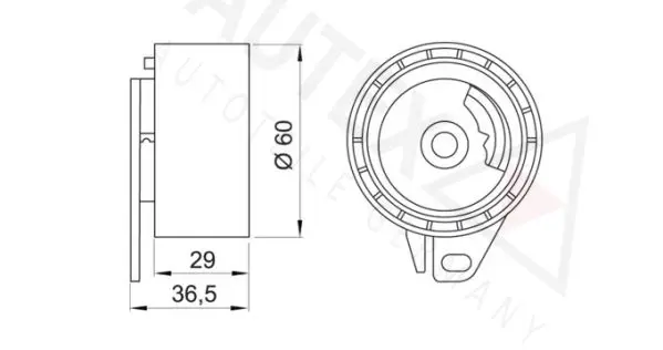 Handler.Part Tensioner pulley, timing belt AUTEX 641934 2