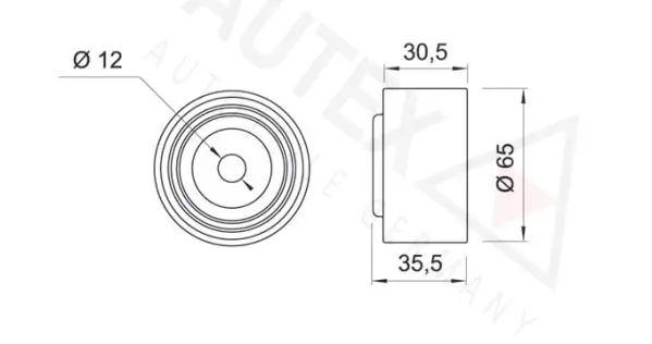 Handler.Part Deflection/guide pulley, timing belt AUTEX 651935 2