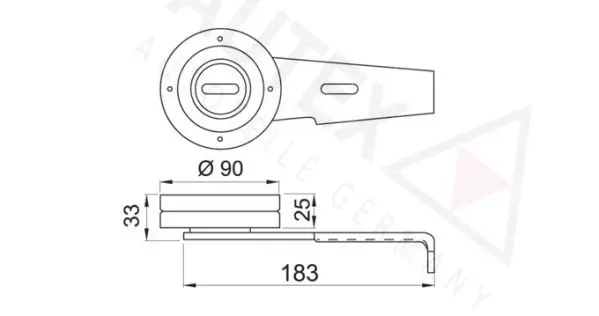 Handler.Part Tensioner pulley, v-ribbed belt AUTEX 641940 2