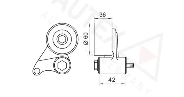 Handler.Part Tensioner pulley, timing belt AUTEX 642004 2