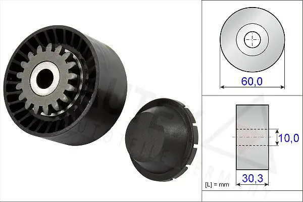 Handler.Part Tensioner pulley, v-ribbed belt AUTEX 654465 1