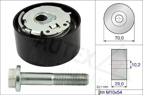 Handler.Part Tensioner pulley, timing belt AUTEX 654698 1