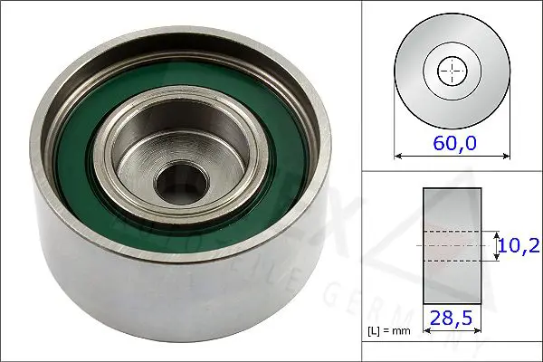 Handler.Part Deflection/guide pulley, timing belt AUTEX 654816 1