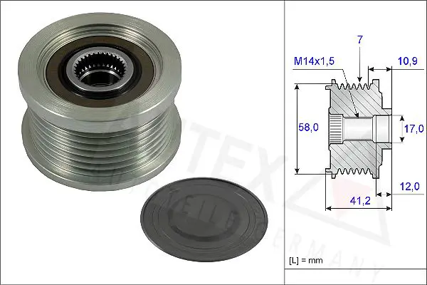 Handler.Part Alternator freewheel clutch AUTEX 654817 1