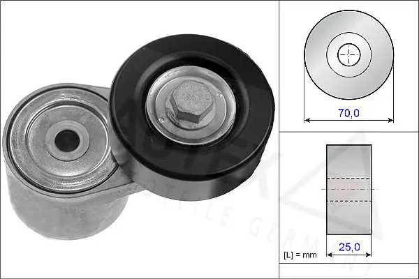 Handler.Part Tensioner lever, v-ribbed belt AUTEX 654850 1