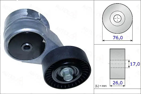 Handler.Part Tensioner lever, v-ribbed belt AUTEX 654869 1