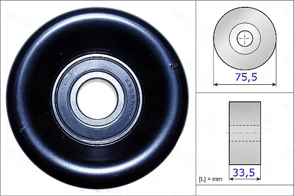 Handler.Part Tensioner pulley, v-ribbed belt AUTEX 654872 1