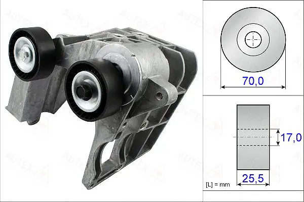 Handler.Part Belt tensioner, v-ribbed belt AUTEX 654885 1