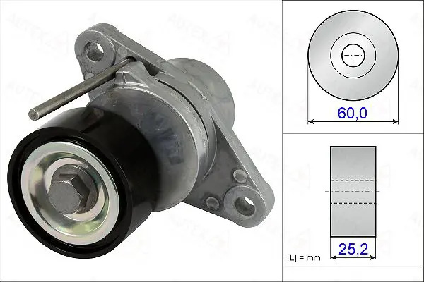 Handler.Part Belt tensioner, v-ribbed belt AUTEX 654896 1