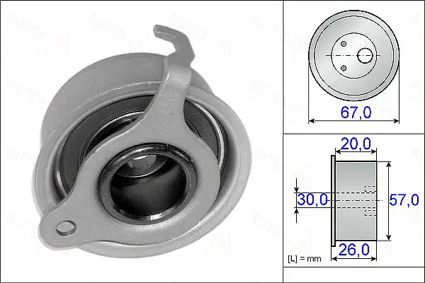 Handler.Part Tensioner pulley, timing belt AUTEX 654923 1