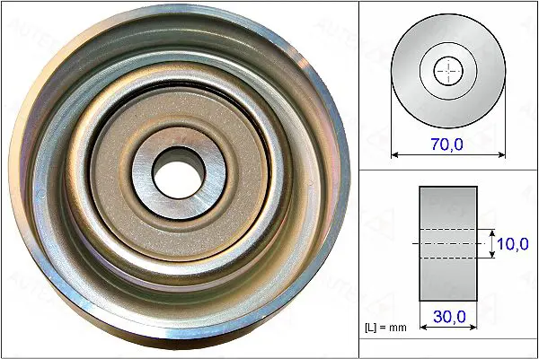 Handler.Part Deflection/guide pulley, v-ribbed belt AUTEX 654941 1