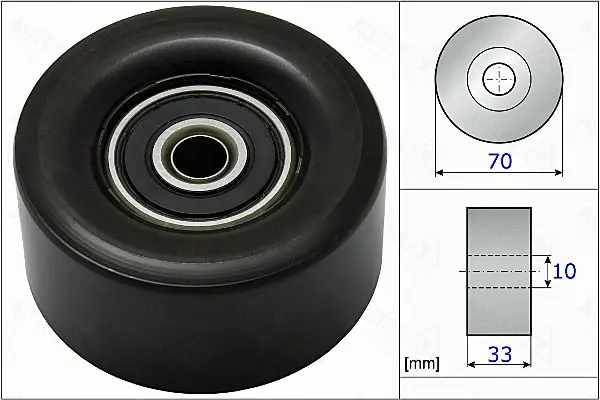 Handler.Part Deflection/guide pulley, v-ribbed belt AUTEX 655093 1