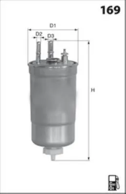 Handler.Part Fuel filter Lucas LFDF232 1