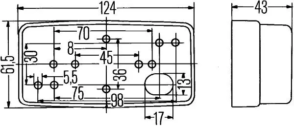 Handler.Part Side marker light HELLA 2PS004361007 2