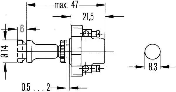 Handler.Part Switch HELLA 6ED001563021 2