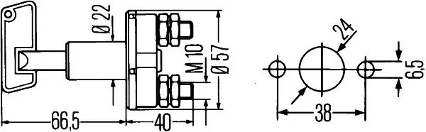 Handler.Part Main switch, battery HELLA 6EK002843013 2