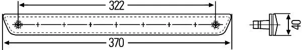 Handler.Part Auxiliary stop light HELLA 2DA008136007 2