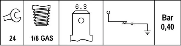 Handler.Part Oil pressure switch HELLA 6ZF007392001 2