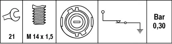 Handler.Part Oil pressure switch HELLA 6ZL007675001 2