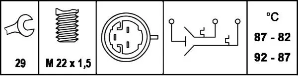 Handler.Part Temperature switch, radiator fan HELLA 6ZT007837031 2