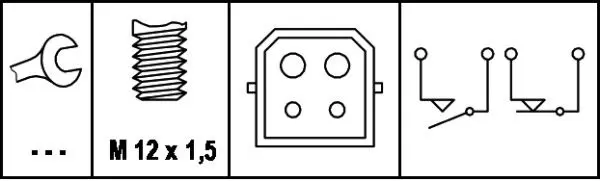 Handler.Part Brake light switch HELLA 6DD008622351 2