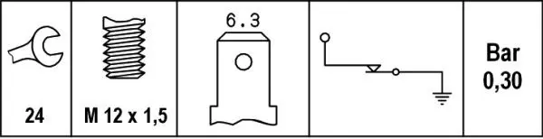 Handler.Part Oil pressure switch HELLA 6ZL003259131 2