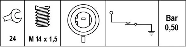 Handler.Part Oil pressure switch HELLA 6ZL003259491 2