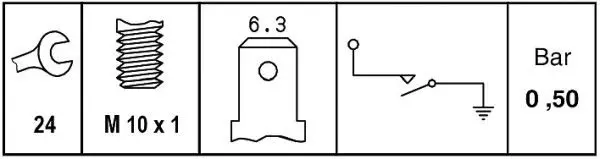 Handler.Part Oil pressure switch HELLA 6ZL009600071 2