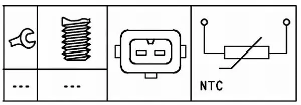 Handler.Part Coolant temperature sensor HELLA 6PT009309541 2