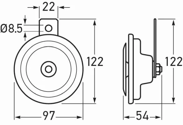 Handler.Part Air horn HELLA 3BA002768382 2