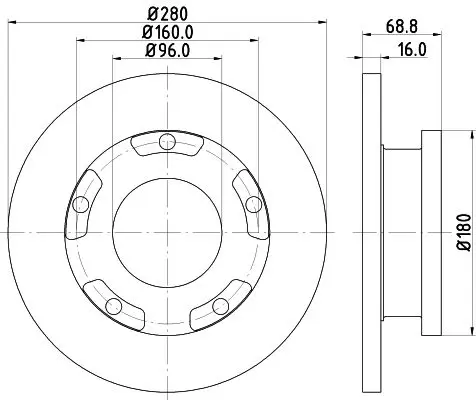 Handler.Part Brake disc HELLA 8DD355113811 4