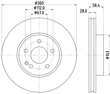 Handler.Part Brake disc HELLA 8DD355128131 4