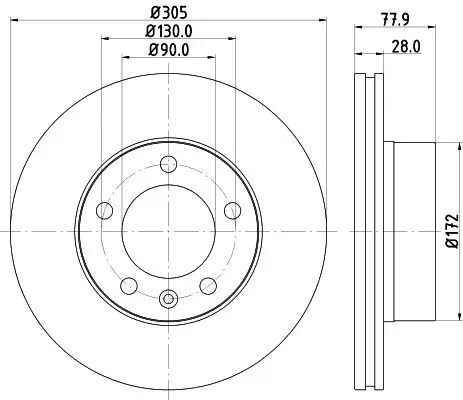 Handler.Part Brake disc HELLA 8DD355108931 4