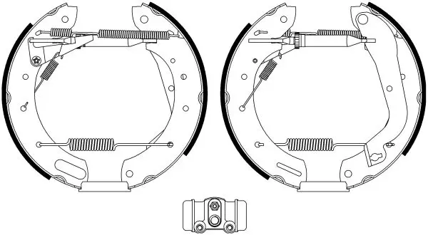 Handler.Part Brake shoe set HELLA 8DB355022651 1