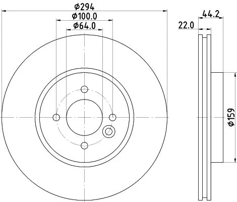 Handler.Part Brake disc HELLA 8DD355115881 4