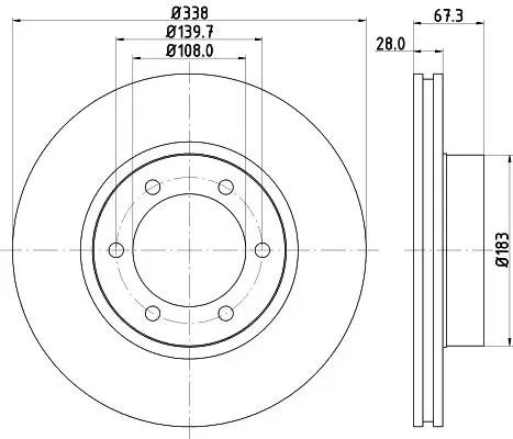 Handler.Part Brake disc HELLA 8DD355111861 4