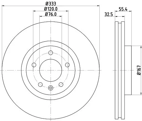 Handler.Part Brake disc HELLA 8DD355109681 4