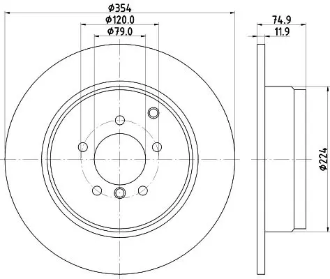 Handler.Part Brake disc HELLA 8DD355115171 4