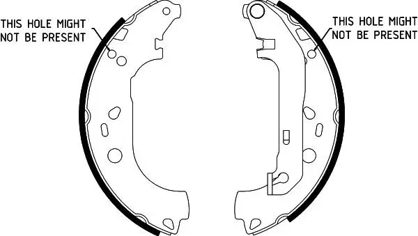 Handler.Part Brake shoe set HELLA 8DB355002731 1