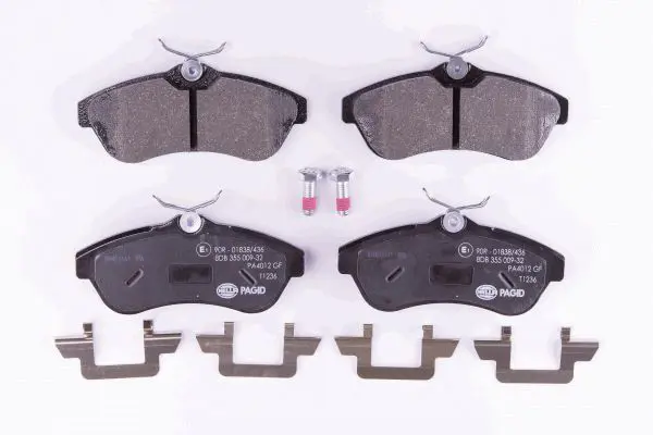 Handler.Part Brake pad set, disc brake HELLA 8DB355009321 2