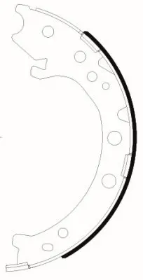 Handler.Part Brake shoe set, parking brake HELLA 8DA355051261 1