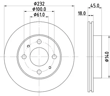 Handler.Part Brake disc HELLA 8DD355105921 4