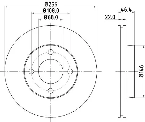 Handler.Part Brake disc HELLA 8DD355100591 4