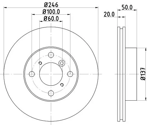 Handler.Part Brake disc HELLA 8DD355107391 1