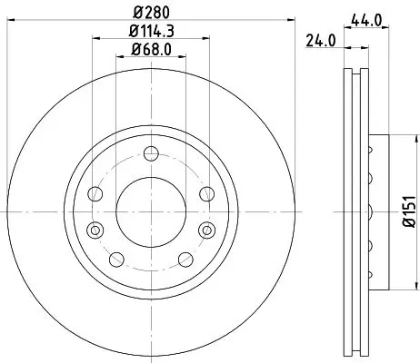 Handler.Part Brake disc HELLA 8DD355116151 4